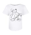 Disney - T-shirt MICKEY GIGGLES - Femme (Blanc) - UTTV1249