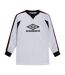 Mens panelled long-sleeved t-shirt brilliant white/black/fire whirl Umbro-1