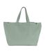 Washed Cotton Shopper Bag One Size Water Green Kimood-1