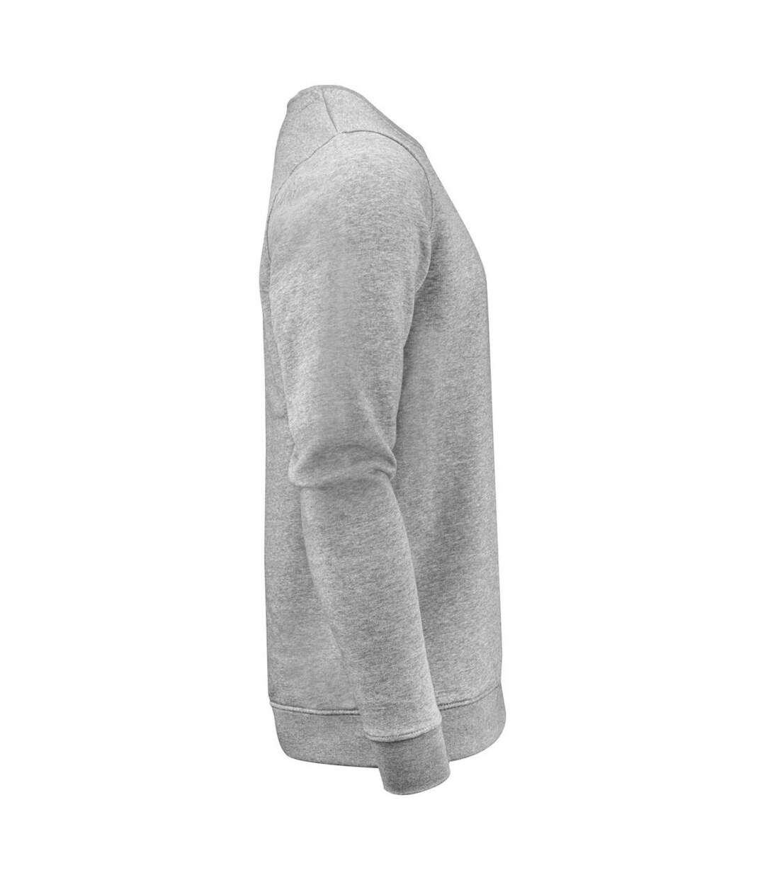 Mens Alder Crew Neck Sweatshirt Grey Melange Harvest-3