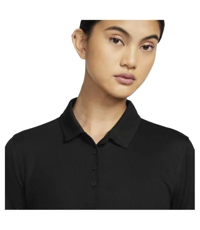 Womens/ladies Victory Dri-fit Golf Polo Shirt Black White Nike