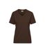 T-shirt Bio Workwear Femme Marron James And Nicholson-1