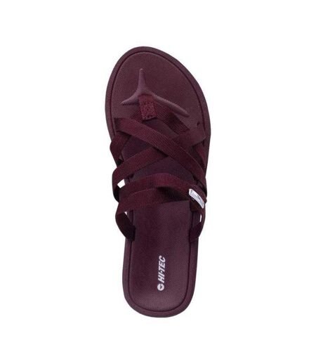 Tongs Pima Femme Rouge Bordeaux Hi-Tec