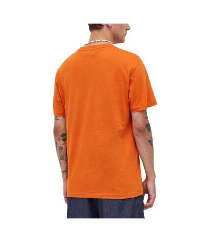 T-shirt Orange Homme Tommy Hilfiger Small Flag - M