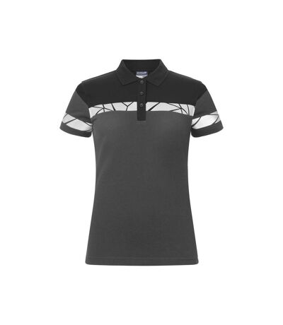 Womens/ladies Progression Pique Polo Shirt Grey Black Projob