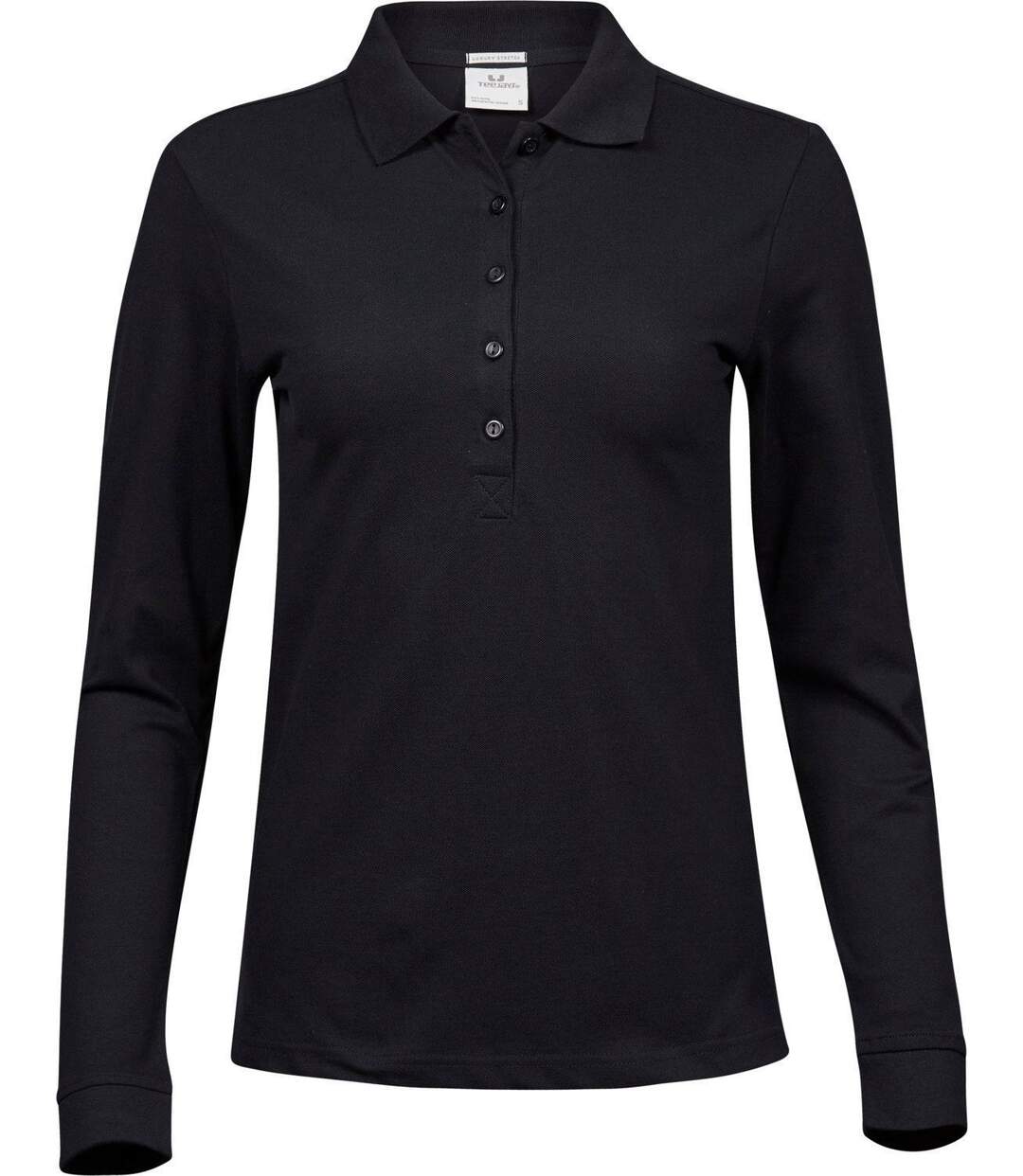 Polo femme luxury stretch - 146 - noir - manches longues