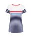 Womens/ladies Breton Top Sapphire Lazy Jacks-1
