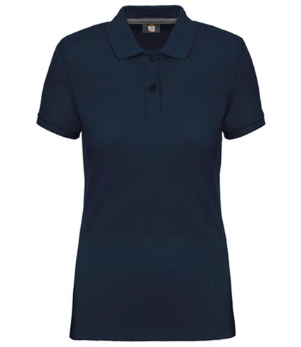 Polo manches courtes - Femme - WK275 - bleu marine