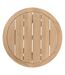 Table de jardin d'appoint ronde en bois PAPOUASIE - Marron-4