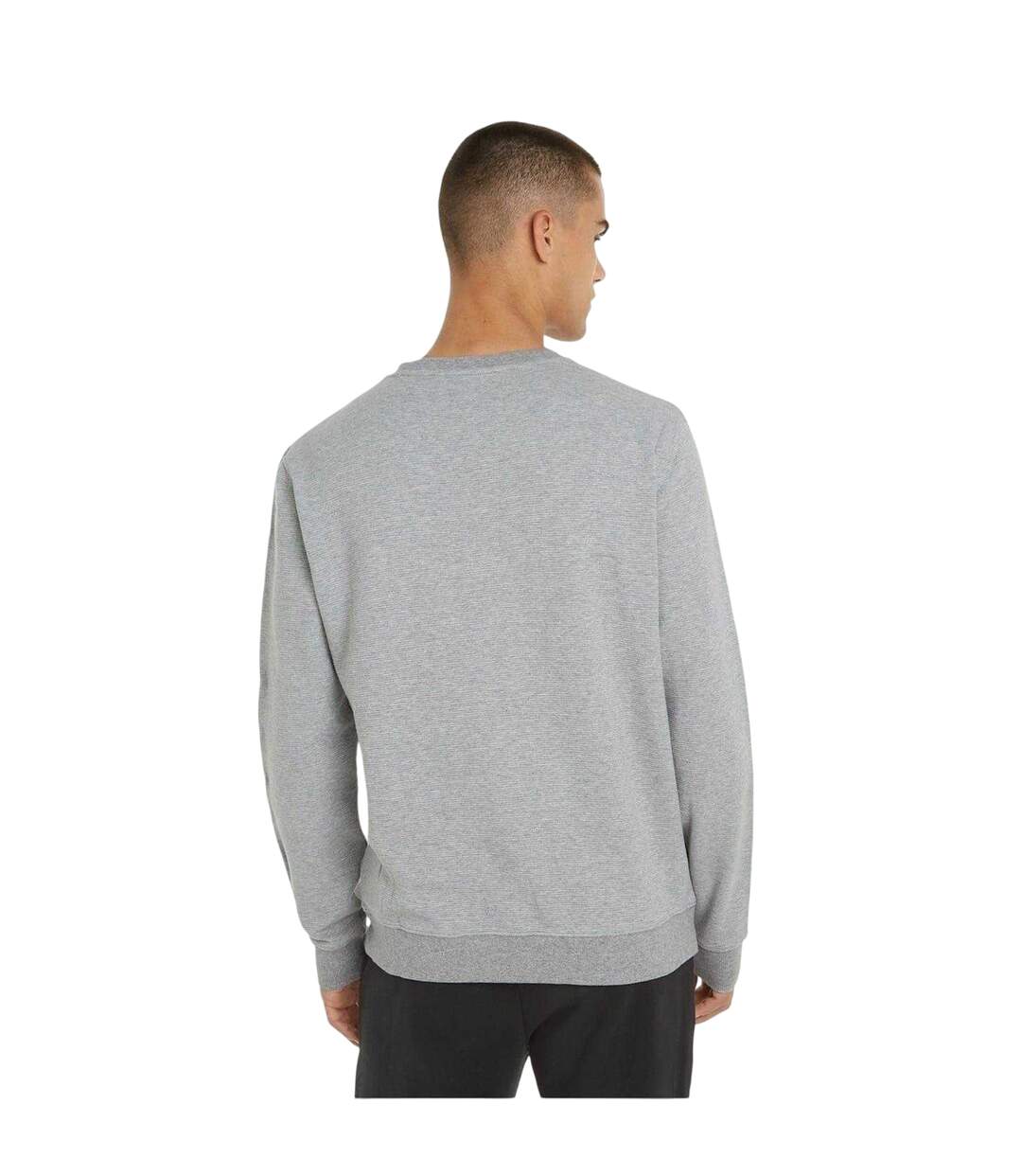 Mens Lounge Cotton Sweatshirt Grey Heather Marl Tommy Hilfiger-3