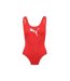 Puma Womens/Ladies Logo One Piece Swimsuit (Red) - UTUT1674