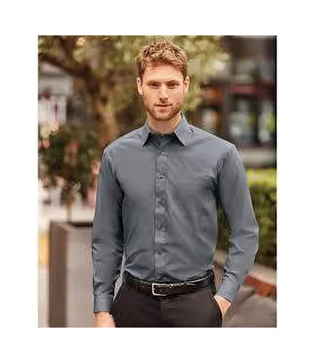 Collection Chemise À Manches Longues Pour Hommes Gris Convoi Russell
