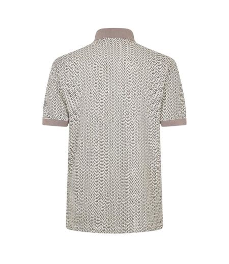 Mens Monogram Short-sleeved Polo Shirt White Armani Exchange