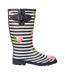 Bottes De Pluie Elena Femme Bleu Marine Blanc Rose Trespass-4
