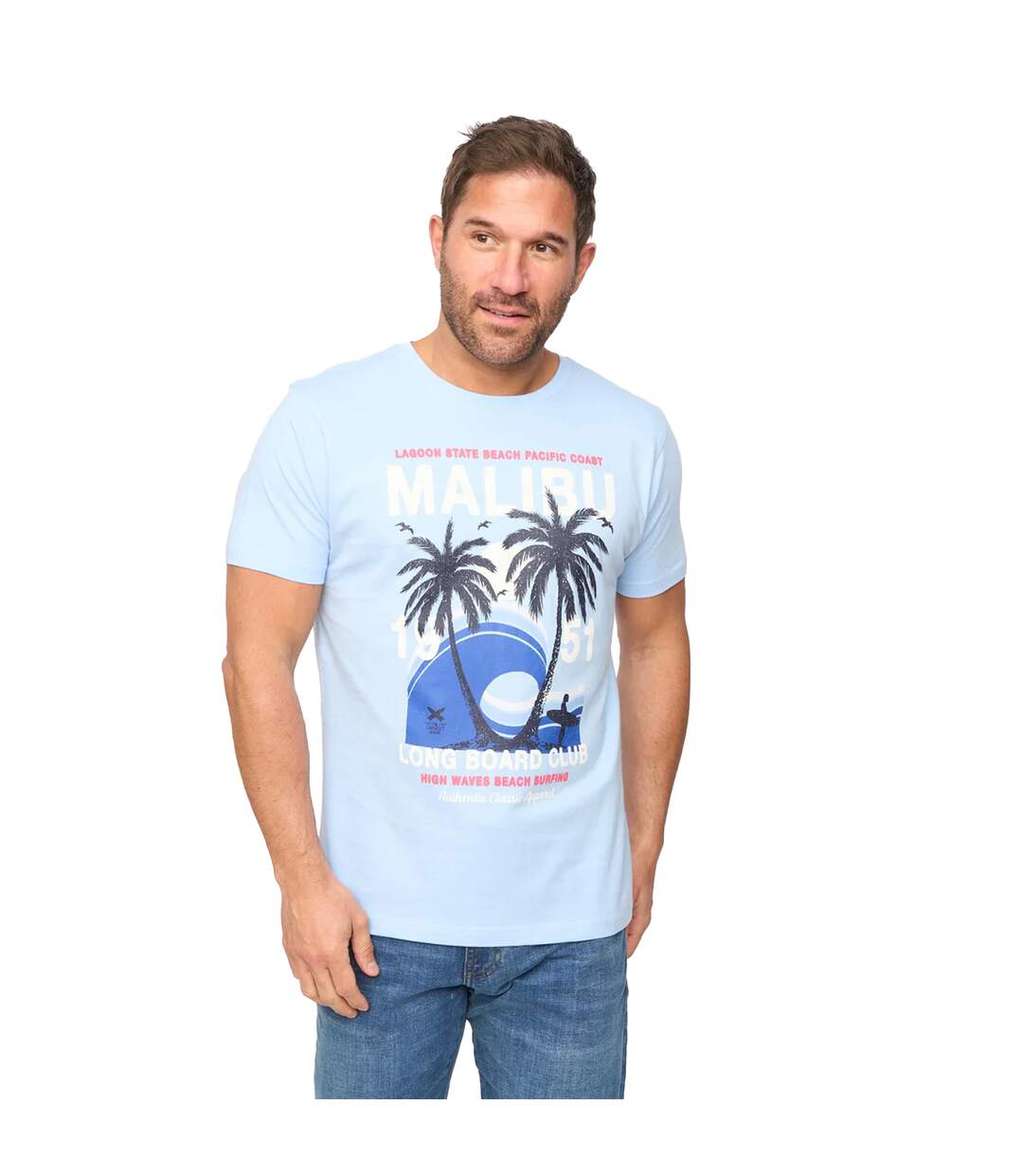 T-shirt Malwaves Homme Bleu Clair Bewley & Ritch-4
