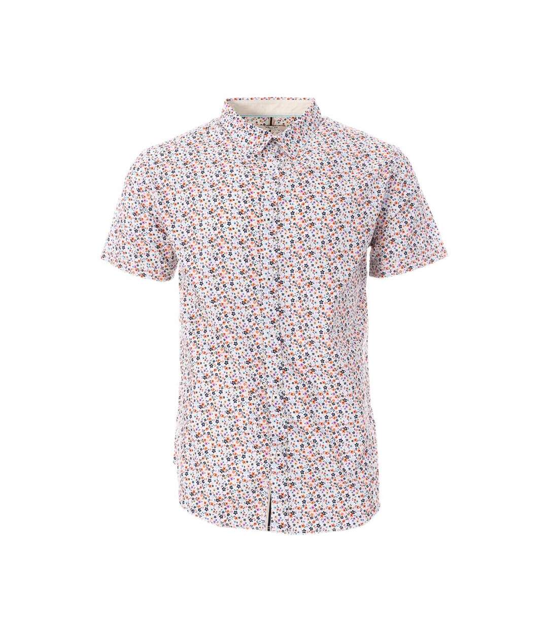 Chemise blanche/marine/orange homme rms26 4783 - l-1