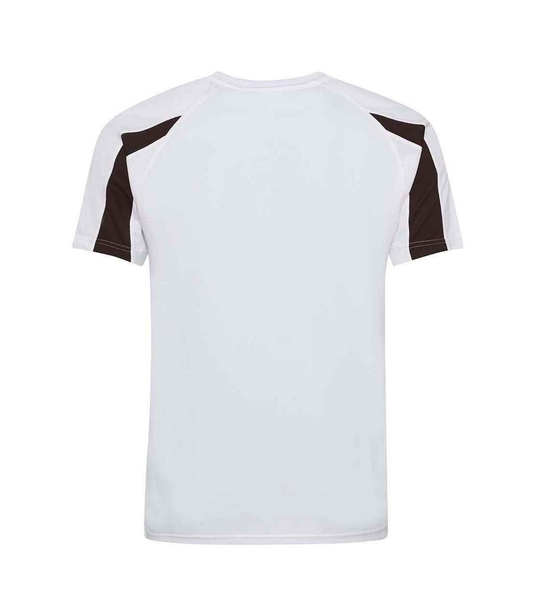 T-shirt Adulte Blanc Noir Vif AWDis Cool-2