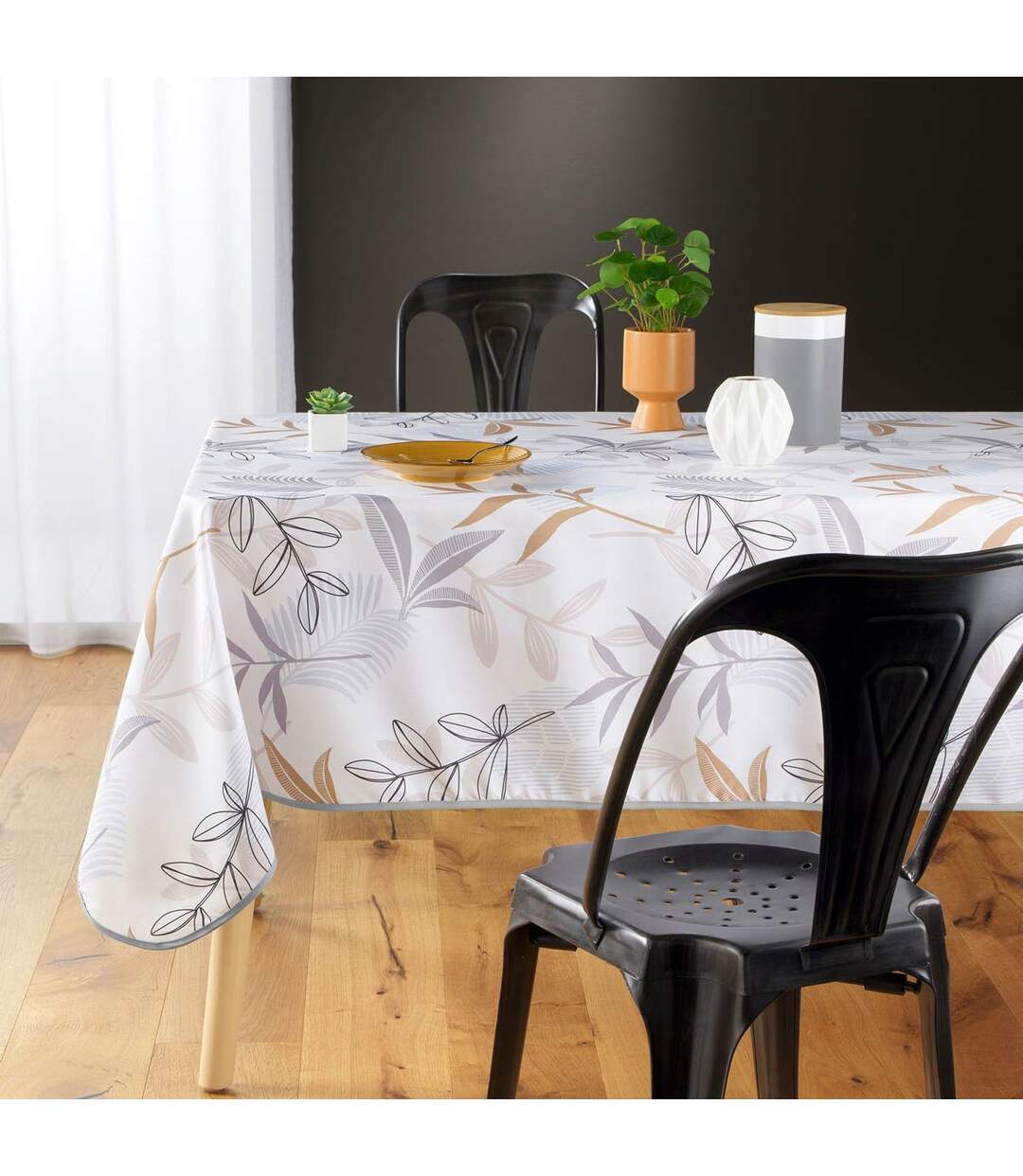 Nappe Imprimé Miraline 150x240cm Blanc-3