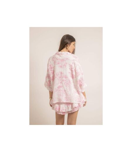 Chemise gaze de coton motifs toile de jouy OLEA - Dona X Lisa