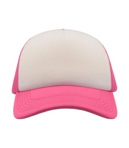 Casquette De Rappeur Blanc Fuchsia Fluo Atlantis Headwear
