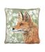 Nature manor piped fox cushion cover 43cm x 43cm green Wylder