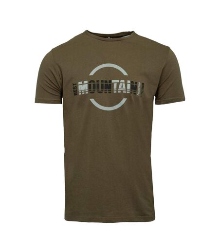 T-shirt kaki homme best mountain photoprint - s