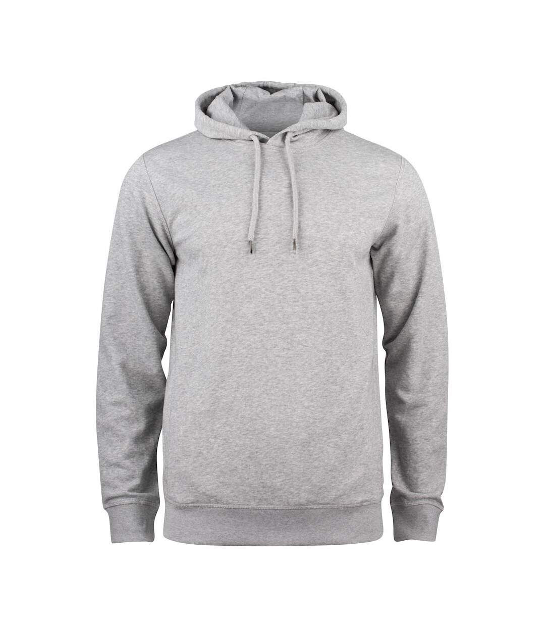 Sweat à capuche premium homme gris chiné Clique