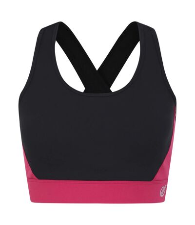 Brassière de sport swift femme noir / rose foncé Dare 2B