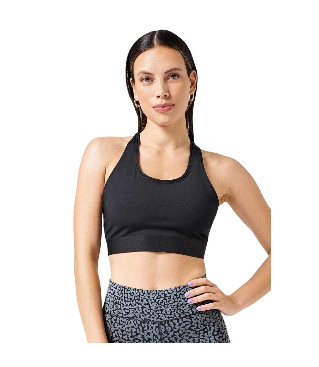 Brassière De Sport Motif/style Dos Nageur Femme Noir Casall-2