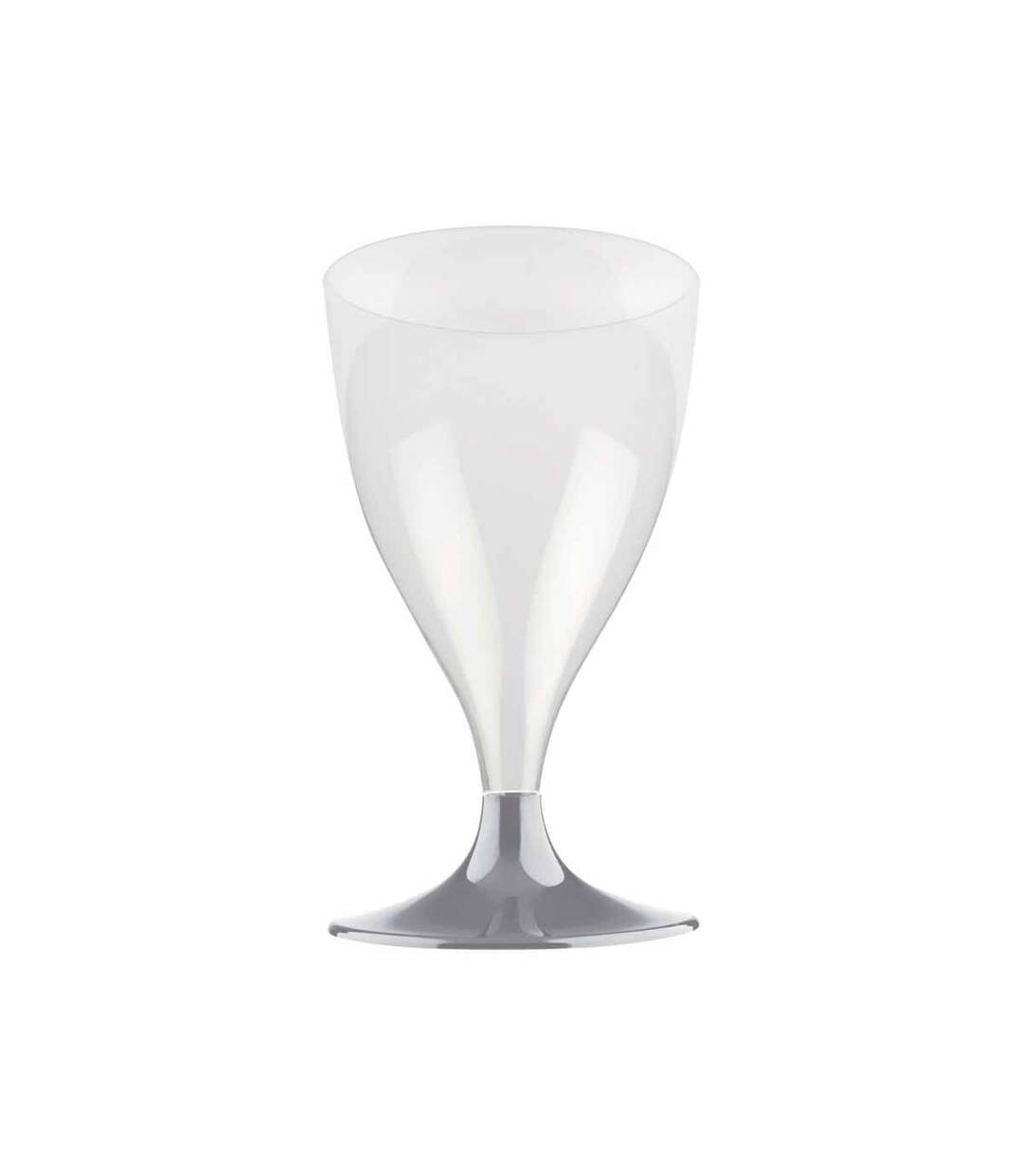 Lot de 6 Verres à Vin Réutilisable Plastique 18cl Gris-2