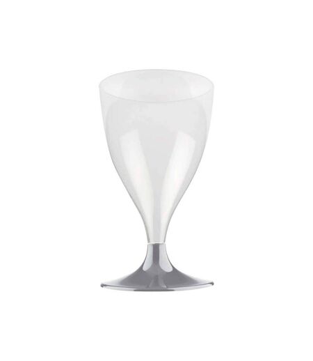 Lot de 6 Verres à Vin Réutilisable Plastique 18cl Gris
