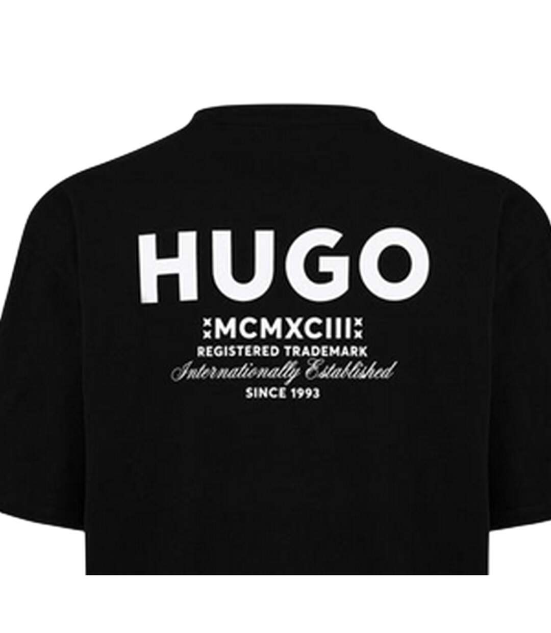 Mens Mcmxciii Back Print T-shirt Black Hugo-4