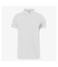Kariban Mens Piqué Stud Front Polo Shirt (White)