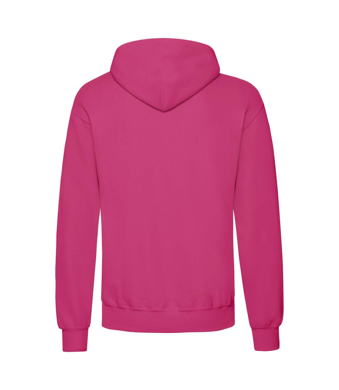 Mens Classic Hooded Hoodie Fuchsia Fruit Of The Loom-2