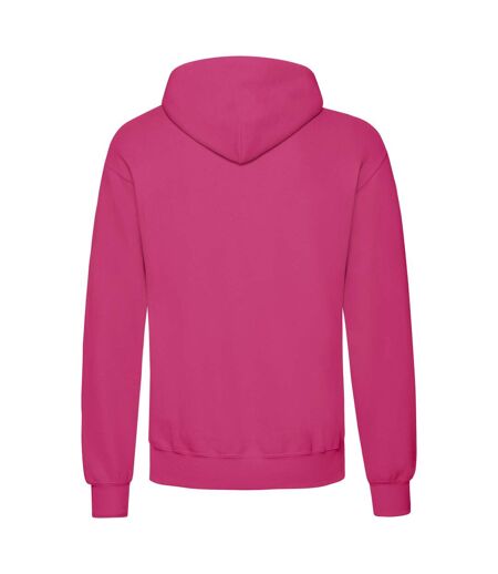 Mens Classic Hooded Hoodie Fuchsia Fruit Of The Loom