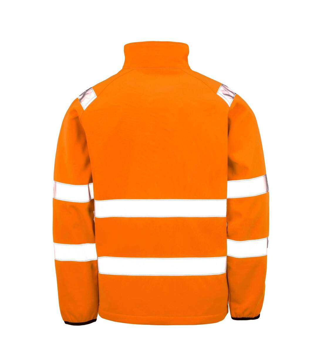 Unisex Adult Printable Safety Soft Shell Jacket Fluorescent Orange Result Recycled-3