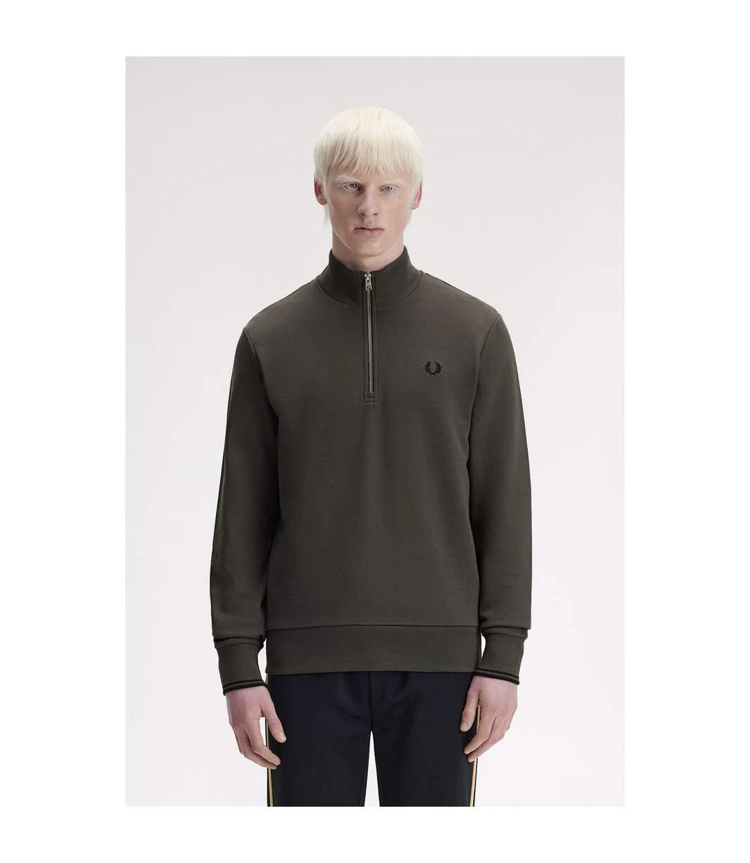 Sweat Motif/style Logo Homme Vert Fred Perry-3