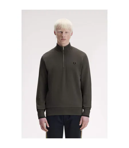 Sweat Motif/style Logo Homme Vert Fred Perry
