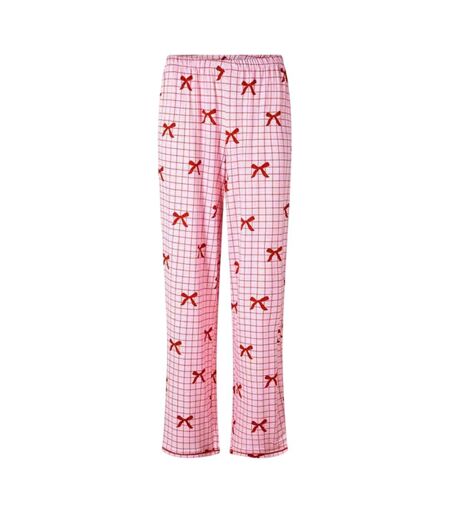 Womens/ladies Back To Bed Pyjama Set Red Urban Threads