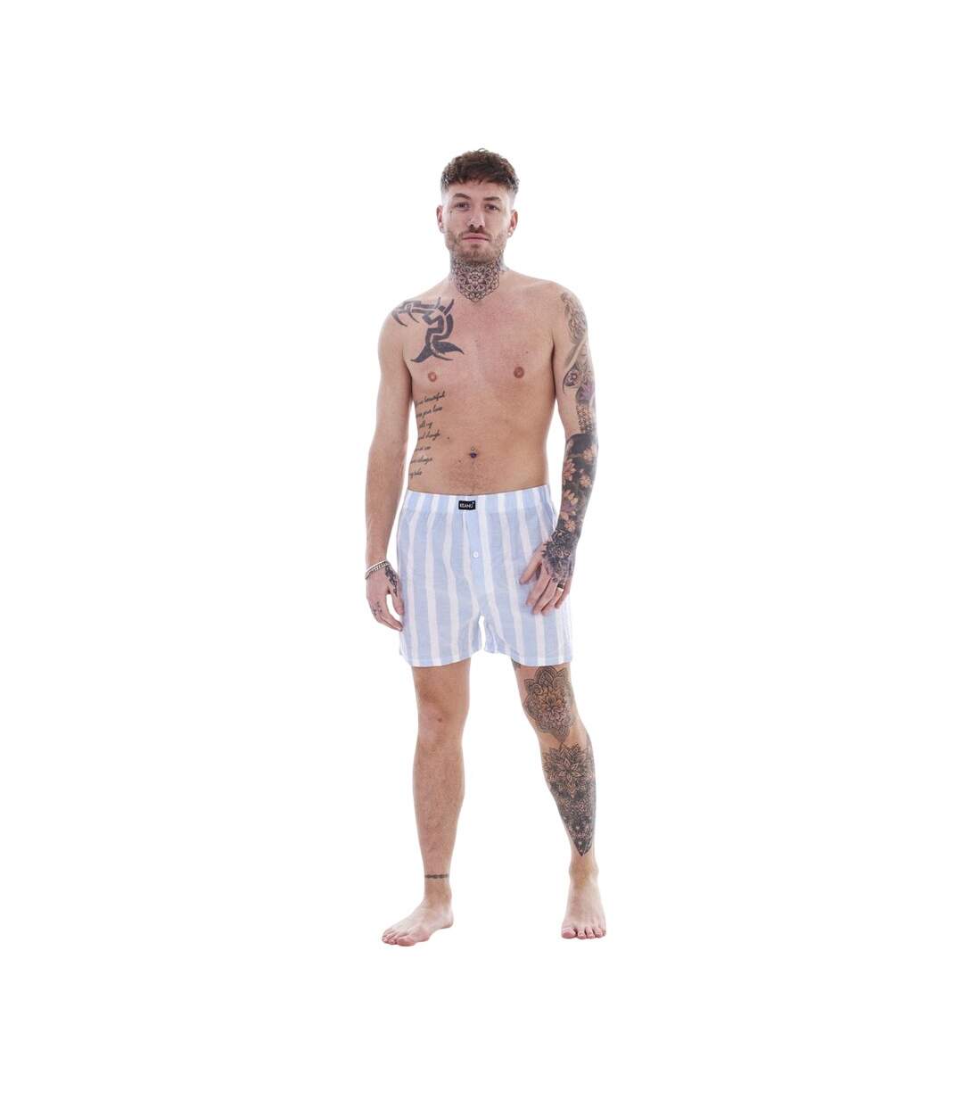 Pack Of 6  Mens Pastel Striped Woven Boxer Shorts  Multicoloured Keanu-1