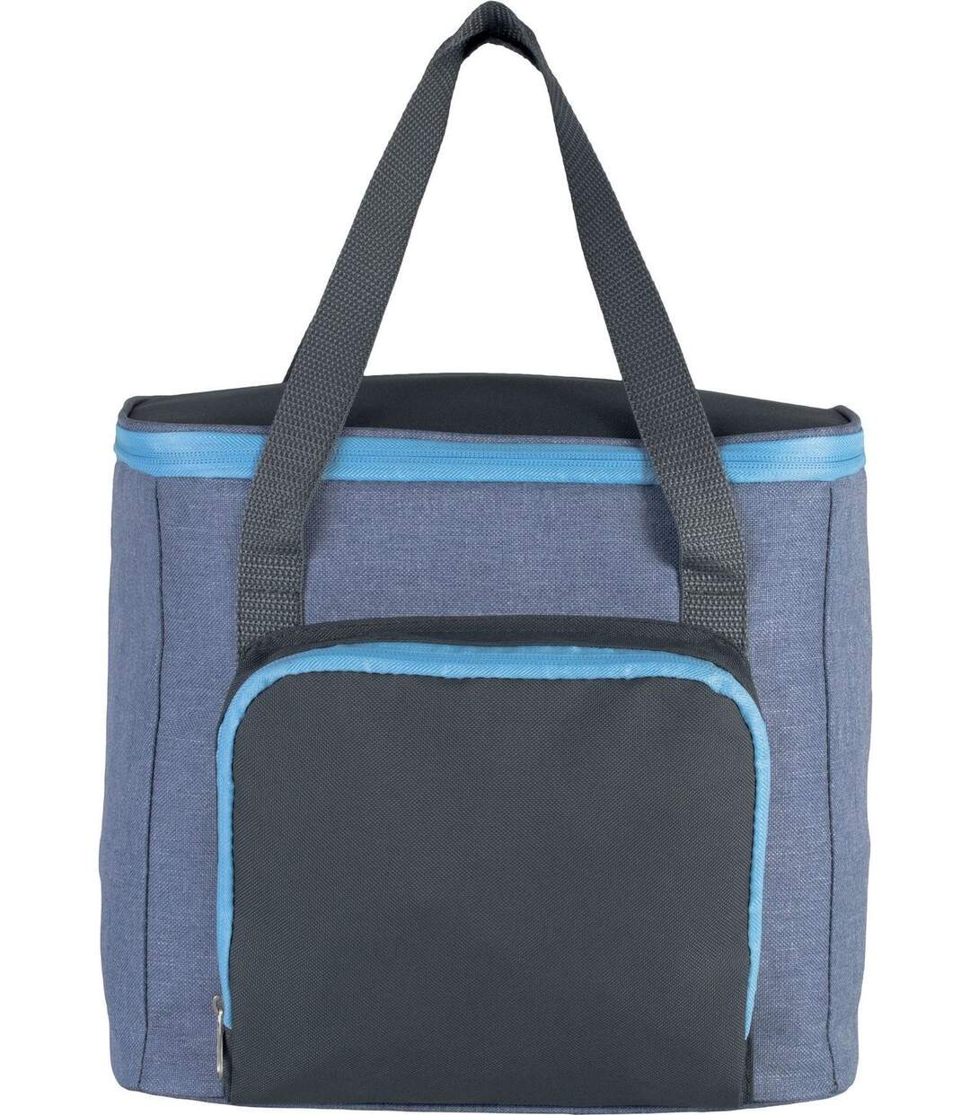 Sac isotherme avec poche zippée - KI0347 - bleu et gris foncé-2