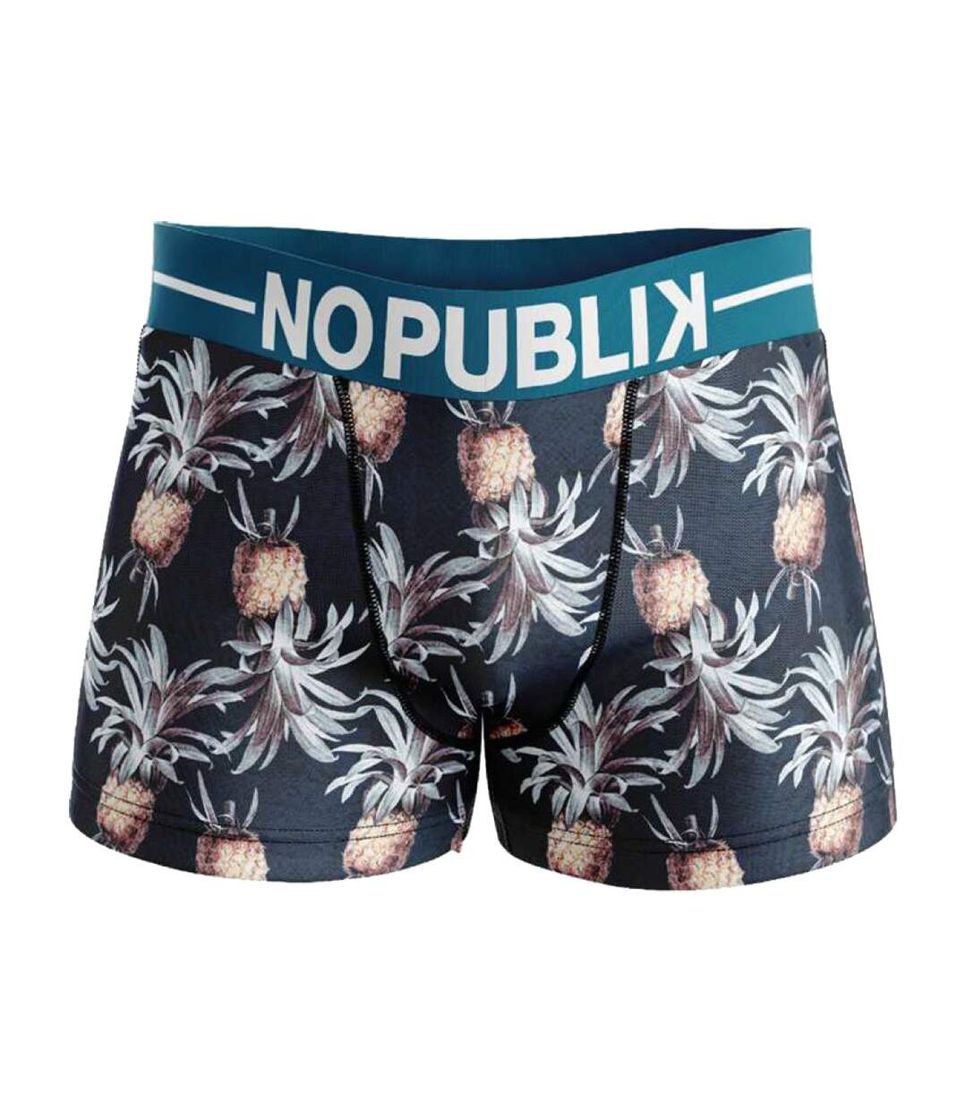 Boxer No Publik Homme Confort et Fantaisie en Microfibre -Assortiment modèles photos selon arrivages- Pack de 2 Boxers TROPICAL 54516