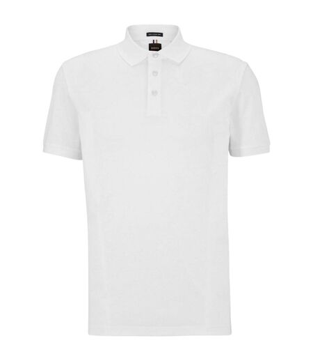 Mens Regular Short-sleeved Polo Shirt White Boss