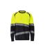 Mens Two Toned Hi-vis Modern Sweatshirt Dark Navy Yellow Mascot-1