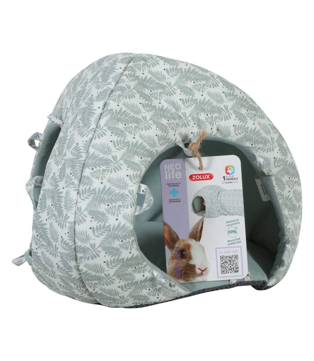 Igloo en tissu pour lapin Neolife 33 x 25 cm-3