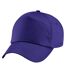 Casquette de baseball 100% coton adulte unisexe pourpre Beechfield