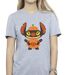 Disney Femmes/Les femmes Lilo & Stitch Pumpkin Costume Cotton Boyfriend T-Shirt (Gris sportif) - UTBI30526-3
