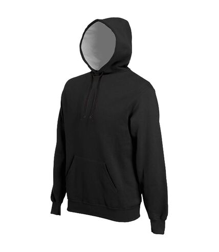 Kariban Mens Heavy Contrast Hooded Sweatshirt / Hoodie (Black) - UTRW717