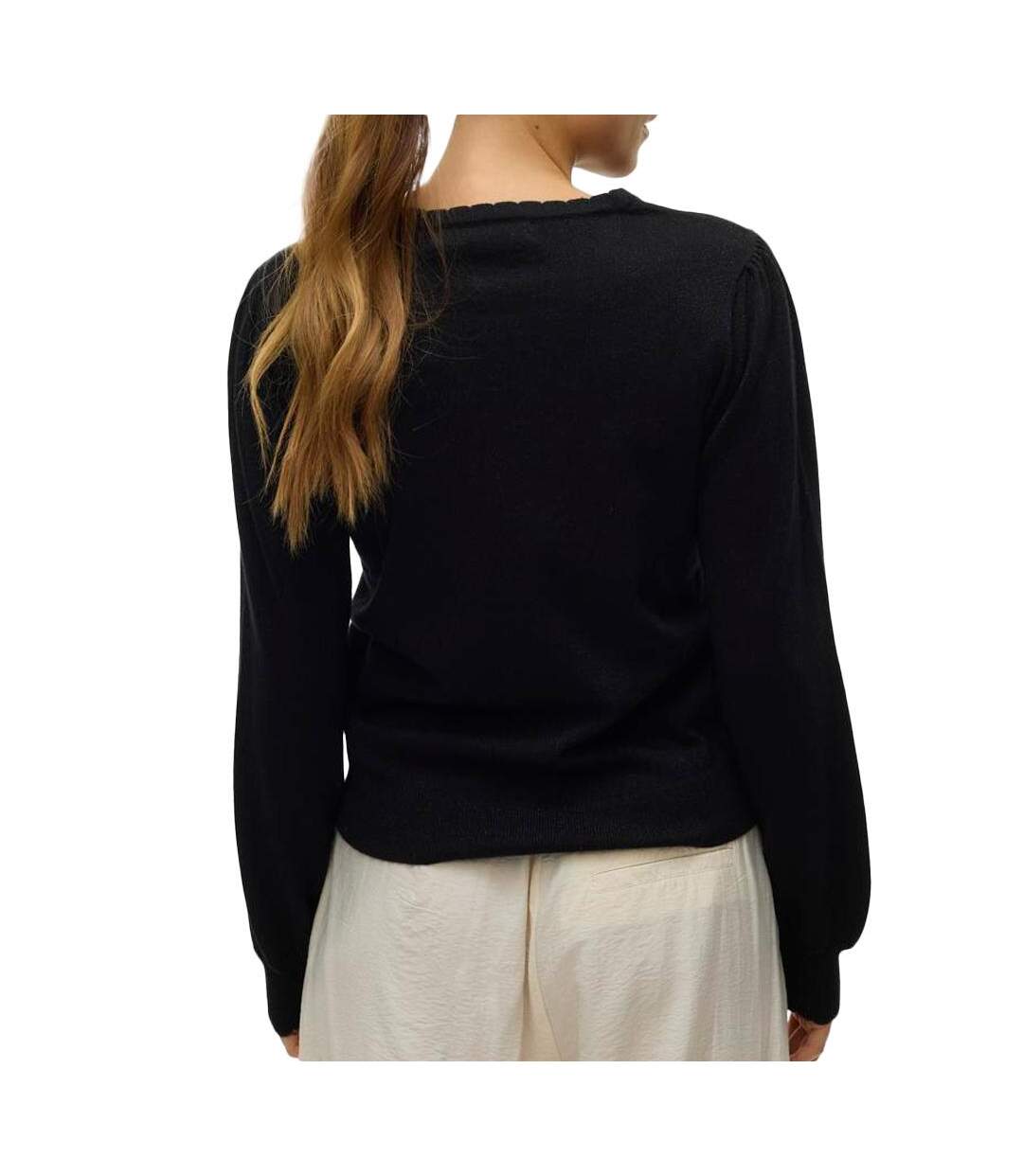 Pull Noir Femme Vero Moda Happyshine 10 - S