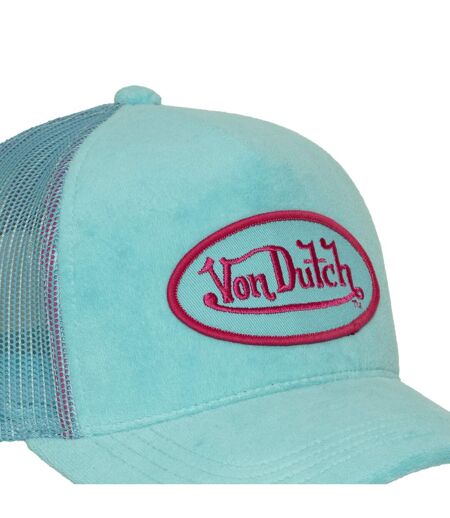 Casquette trucker en velours avec filet et badge Kylie Vondutch